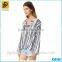 2016 wholesale clothing cheap long sleeve striped blouse for women