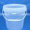 high quality food grade 2 Litre transparent plastic pail with lid and handle