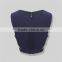 Summer dress 2016 New Fashion Ladies navy rayon knitted stretch sleeveless sey Bandage bustier Crop Tops Bandage Bodycon Women W