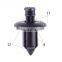 Black Plastic Nylon Pom Material Push-Type Retainer Clips Auto Plastic Fasteners Clips