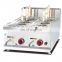 LPG Natural 6 Baskets Gas Pasta Cooker with all stainless steel body and gas safety device