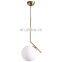 Chandelier Modern home clear smoke globe art glass bowl hanging ball lamp chandelier light led pendant lights