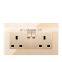 UK Standard 13A Wall Switch Power Socket Outlet, , LED Indicator,146mm*86mm,On-Off Control