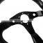 Hiwowsport Genuine Carbon Fiber Racing Steering Wheel 300mm Diameter Bolts Black