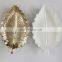 Custom Gold Silver Electroplating Decorative Ceramic Leaf Trays Jewelry Storage Plate Tray Rings Keys Trinket Dish Holder