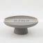 home decor accessories round shape pure color grey modern nordic decorative fruit plate with stand