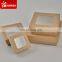 Fancy packaging paper window cake bakery box for cake