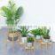 mid century modern fixed wooden floor flower plants pot stand 20.3x28cm
