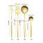Factory Supply Quality Portable silver Gradient Royal Gold 24pcs Stainless Steel Cutlery Set