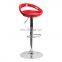 2021 modern design hotel counter stool adjustable height leather metal pub dining kitchen swivel high stools bar chair