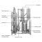 Price Industrial Single Effect Stainless Steel Ethanol Vacuum Falling Film Evaporator System 20 Gallon 5l 100l 200l 500l