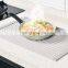 Over the Sink Silicone Wrapped Roll-Up Stainless Steel Dish Drying Rack Foldable Sink Dish Drainer for Kitchen