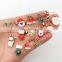 96Pcs Mix Size Alloy Metal Christmas Drop Oil Charms Gold Pendant For DIY Bracelet Necklace Jewelry Making