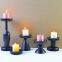 Wholesale Black Column Candle Holder Metal Candlestick Matte Black Candle Holder Home Decorations
