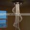 Modern Spiral Long Staircase Pendant Light Luxury Crystal Chandelier For High Ceilings