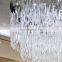 Contemporary large foyer luxury long pendant lamp staircase glass chandelier