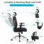 High Back Desk Chair with Adjustable Lumbar Support, Headrest & 3D Armrest - 130°Rocking Mesh Computer Chair