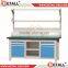 (DETALL) Tool Rolling workbench for with drawers and sliding door cabinet for technician