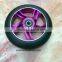 110 mm black scooter wheels with purple metal core fit Fuzion Scooters