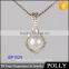 wholesale 925 sterling silver pendants fashion simple design pearl necklace silver necklace