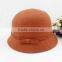 British Style Bowknot Ribbon Dome Wool Felt Elegant Charm Women Church Hat