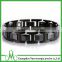 High quality black plated tungsten bracelet dubai jewellery gift wholesale black magnetic bracelet