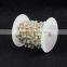 $4/meter by Trade Assurance- opal white faceted crystal quartz beaded stone chains for necklace-Free Shipping