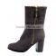 Hot Sale Lady Casual Round Toe Women's Zipper High Thick Heels RED BLUE PINK BLACK WHITE Platform Play Boots