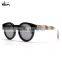 WHIM Vintage Round Frame Women Polarized Acetate Sunglasses