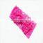 New arrivel lovely hair bow with lace elastic band/ head wrap for baby girls dresses wholesale