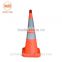 750mm High Quality Orange Collapsible Cone Safety Guiding Collapsible Traffic Cones With Light