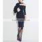 New Trendy Club Dress Black Knit Long Sleeve Bodycon Dress