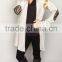 New arrivals 2015 fashion ladies long summer coats with patch sleeve and lapel neck