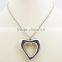 2016 New Valentine's Day Gift Stainless Steel lovers Heart Pendant Necklace