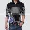 fashion 95 cotton 5 spandex yarn dyed polo t shirt for men