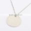 Simple design accessories gold plated metal disc pendant necklace                        
                                                Quality Choice
                                                                    Supplier's Choice