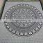 round mandala black white printed elephant tapestry