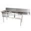 3 Three Bowl Commercial Stainless Steel Compartment Sink with Single Drainboard                        
                                                Quality Choice