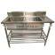 Australia Catering Kitchen Sink with Work Table, Commerical Stainless Steel Kitchen 2 Two Compartment Sink with Drainer