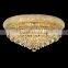 Antique Gold Crystal Drop Decorative Ceiling Light Fixture for Restaurant