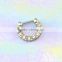 wholesale beautiful crystal decorative 8 mm septum piercing 16 g nose rings body jewelry
