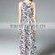 Women Sleeveless Fashion Floral Printed Casual Jumpsuit 2016 Designs