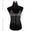 Multi Chain Necklace Long European And American Big Exaggerated Alloy Body Chain Tassel Silver Crystal Necklace
