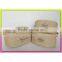 The oval set of three jute storage basket hot sale