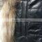2016 New fashion women red fox fur and sheep leather splicing vest