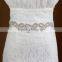 New Design Bowknot Handmade Clear Wedding Sashes Rhinestone Applique for Bridal Sash