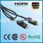 High Speed Cable HDMI with Ethernet, 180 Degree Rotatable, Black ABS Shell