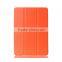 Shinny 3 folders transparent back pc smart tablet leather case for iPad mini 4