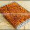Big vintage old indian leather handmade orange journal and account keeping diary