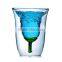 Heat resisitant rose double wall borosilicate glass cup for Wedding & Valentines